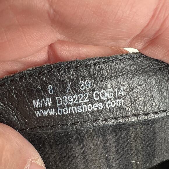 Born Size 8 Mariette Boots Gray Leather Buckle Moto Punk Grunge Boho Mid Calf - Picture 8 of 11